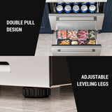 Antarctic Star 24-Inch Outdoor Dual-Zone Beverage Refrigerator, Double Drawer Undercounter Built-In or Freestanding Cooler - ANTARCTIC-STARBeverage Refrigerators