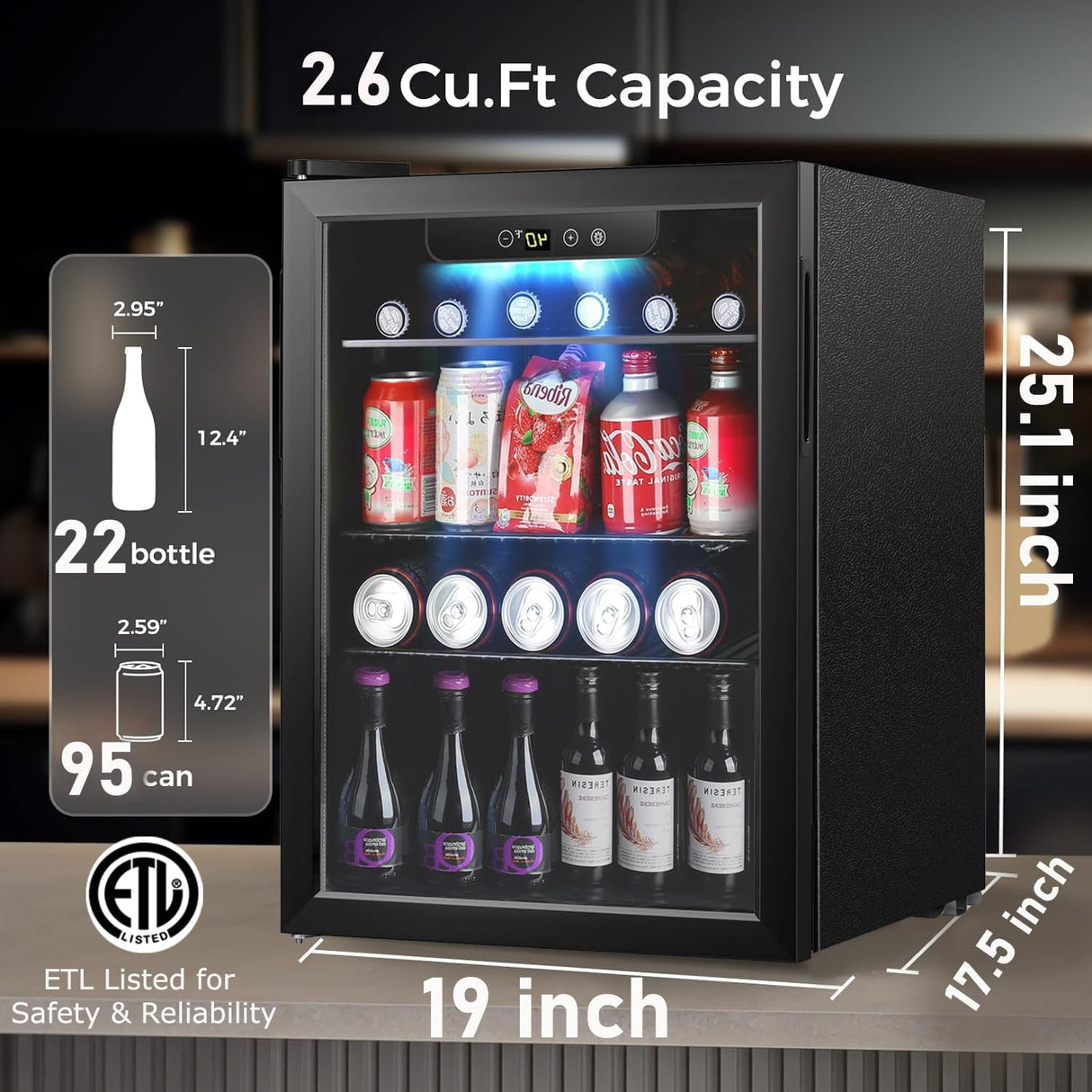 Antarctic Star 2.6 Cu.ft Wine Fridge W5875H - ANTARCTIC - STARBeverage Refrigerators