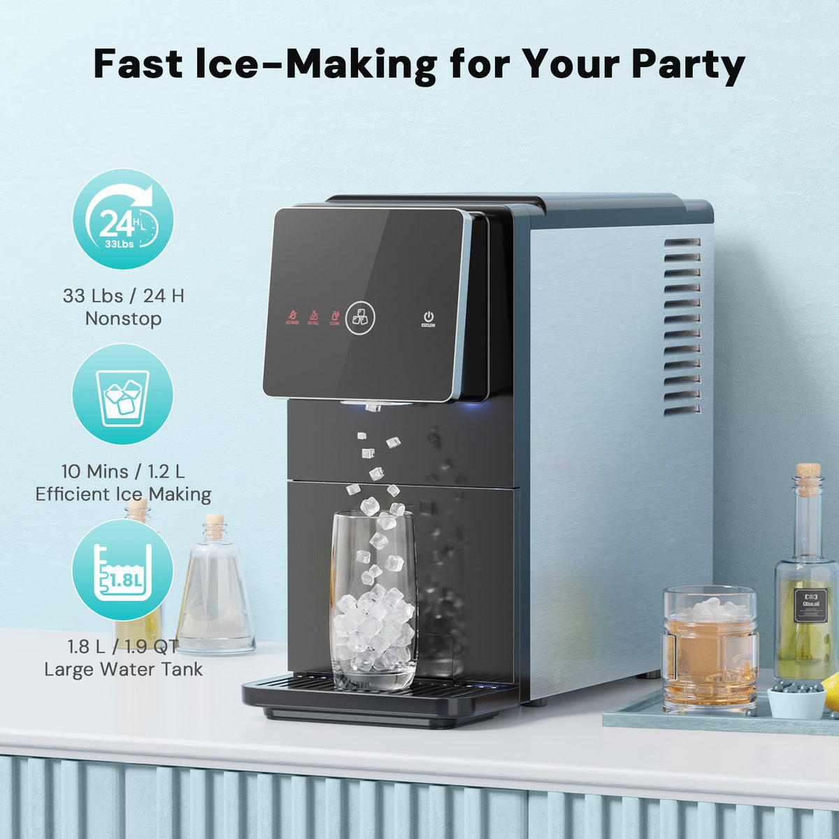 Antarctic Star 33 lb/24H Countertop Nugget Ice Maker,Gen 2 Penguin Image - ANTARCTIC-STARice maker