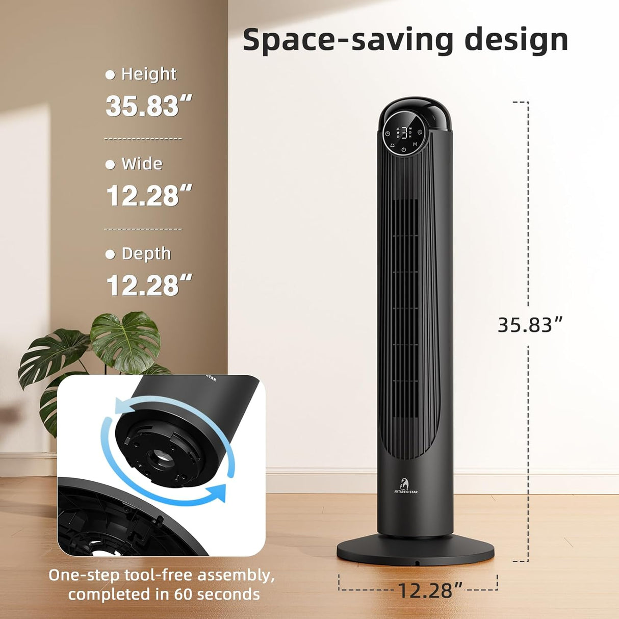 Antarctic Star 36 Inch & 42 Inch Tower Fan 76001ETF0 - ANTARCTIC - STARTower Fan