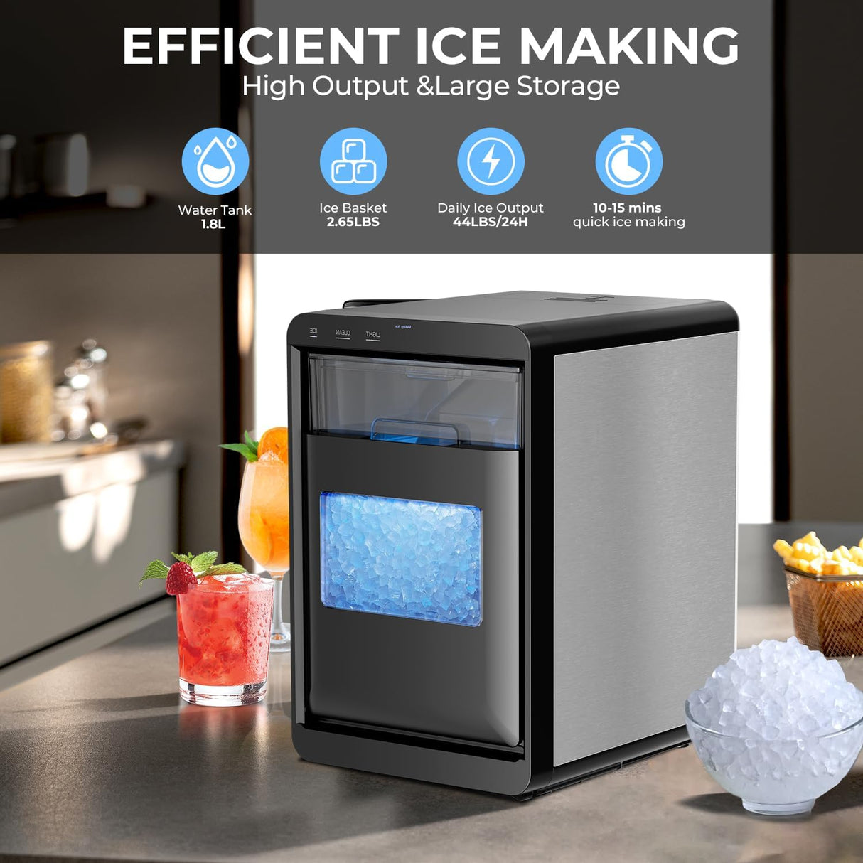 Antarctic Star 44LB Nugget Ice Maker Countertop 58020RIM0 - ANTARCTIC - STARice maker