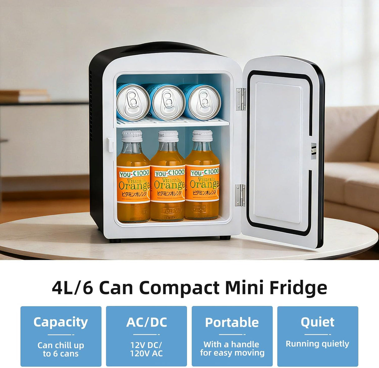 Antarctic Star 4L/6 Can Portable Mini Fridge MF3425 - ANTARCTIC - STARMini Fridge