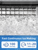 Antarctic Star Commercial Ice Makers Machine Stainless Steel Makers Freestanding - ANTARCTIC - STAR