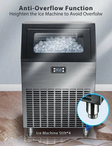 Antarctic Star Commercial Ice Makers Machine Stainless Steel Makers Freestanding - ANTARCTIC - STAR
