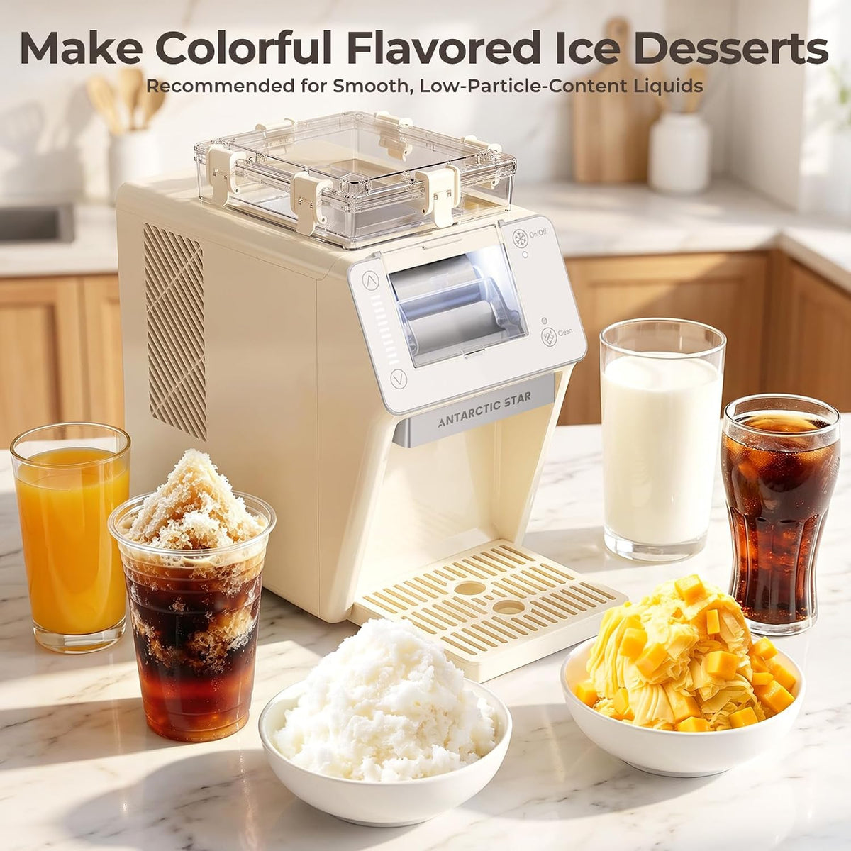 Antarctic Star Countertop Ice Maker & Shaver, 45 lbs/Day, 3-Minute Ice, Self-Cleaning - ANTARCTIC-STARice maker