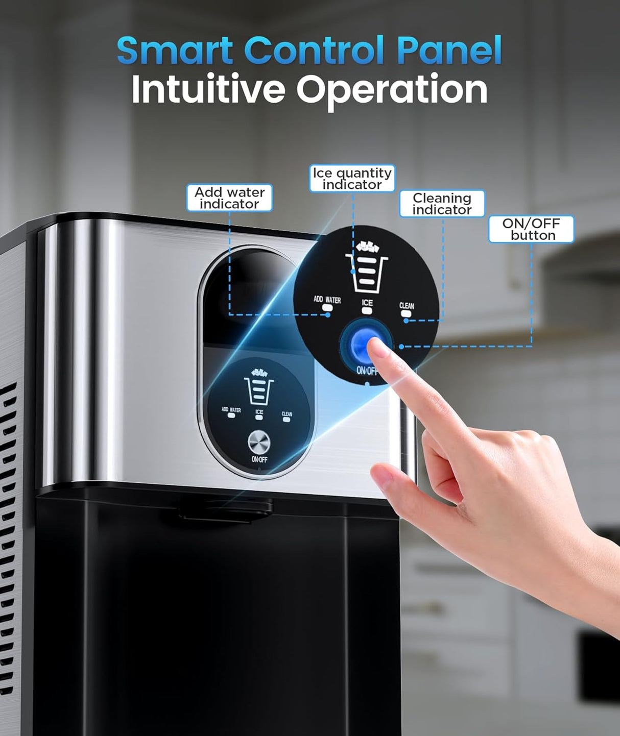 Antarctic Star Nugget Ice Maker with Soft Chewable Ice 44 Lbs/24H - ANTARCTIC - STAR