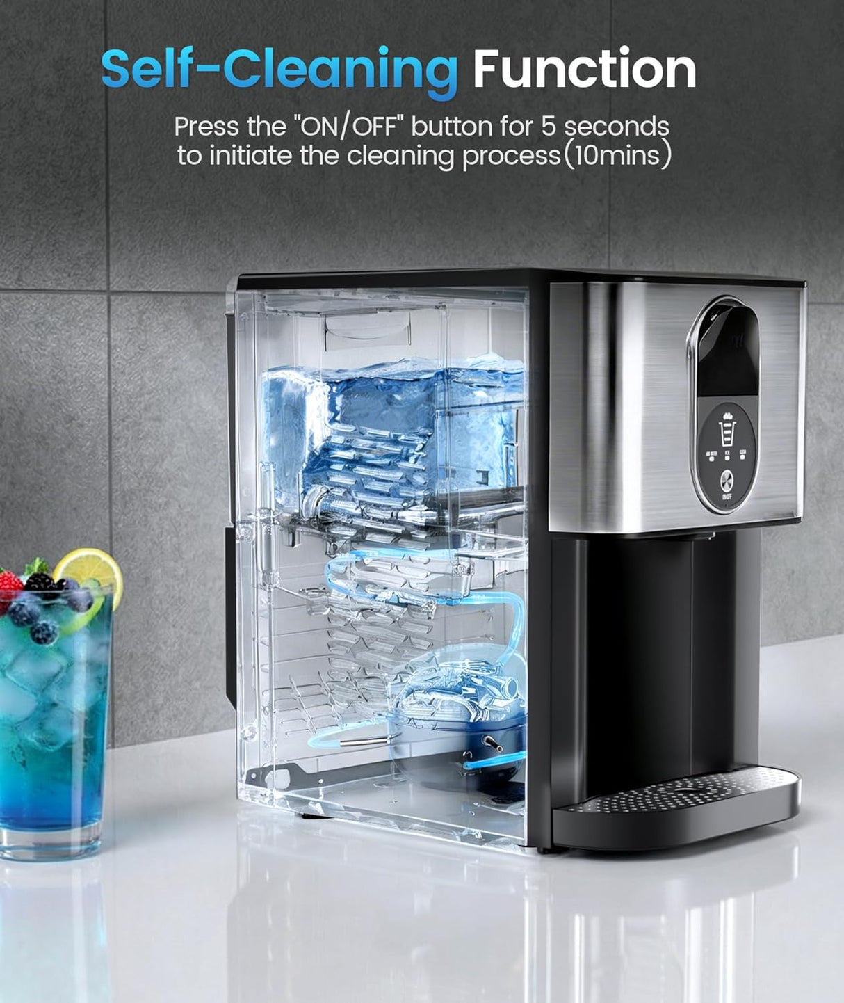 Antarctic Star Nugget Ice Maker with Soft Chewable Ice 44 Lbs/24H - ANTARCTIC - STAR