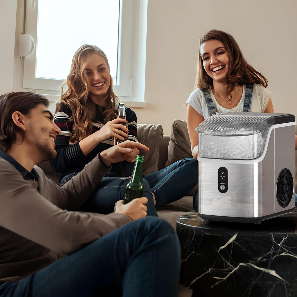 Antarctic Star Nugget Ice Maker with Soft Chewable Pellet Ice 34lbs/24H - ANTARCTIC - STAR