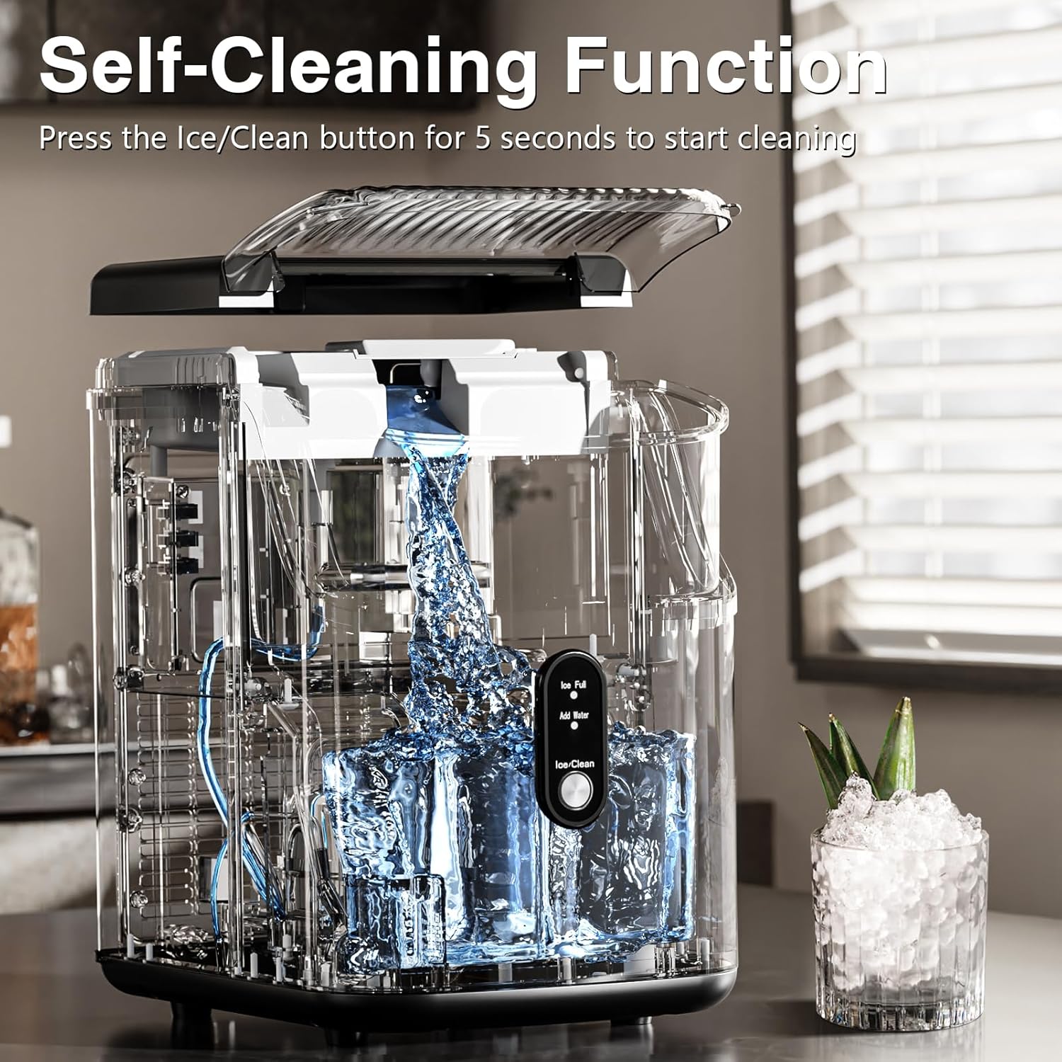 Antarctic Star Nugget Ice Maker with Soft Chewable Pellet Ice