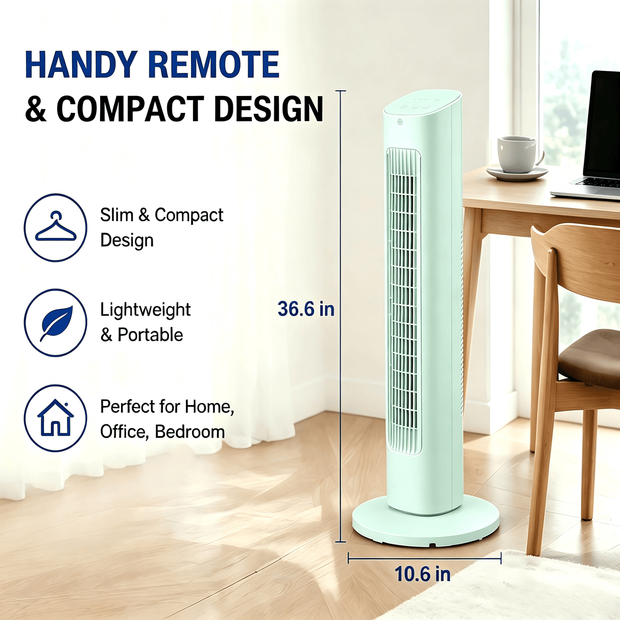 Antarctic Star Tower Fan 85°Oscillating - ANTARCTIC-STAR