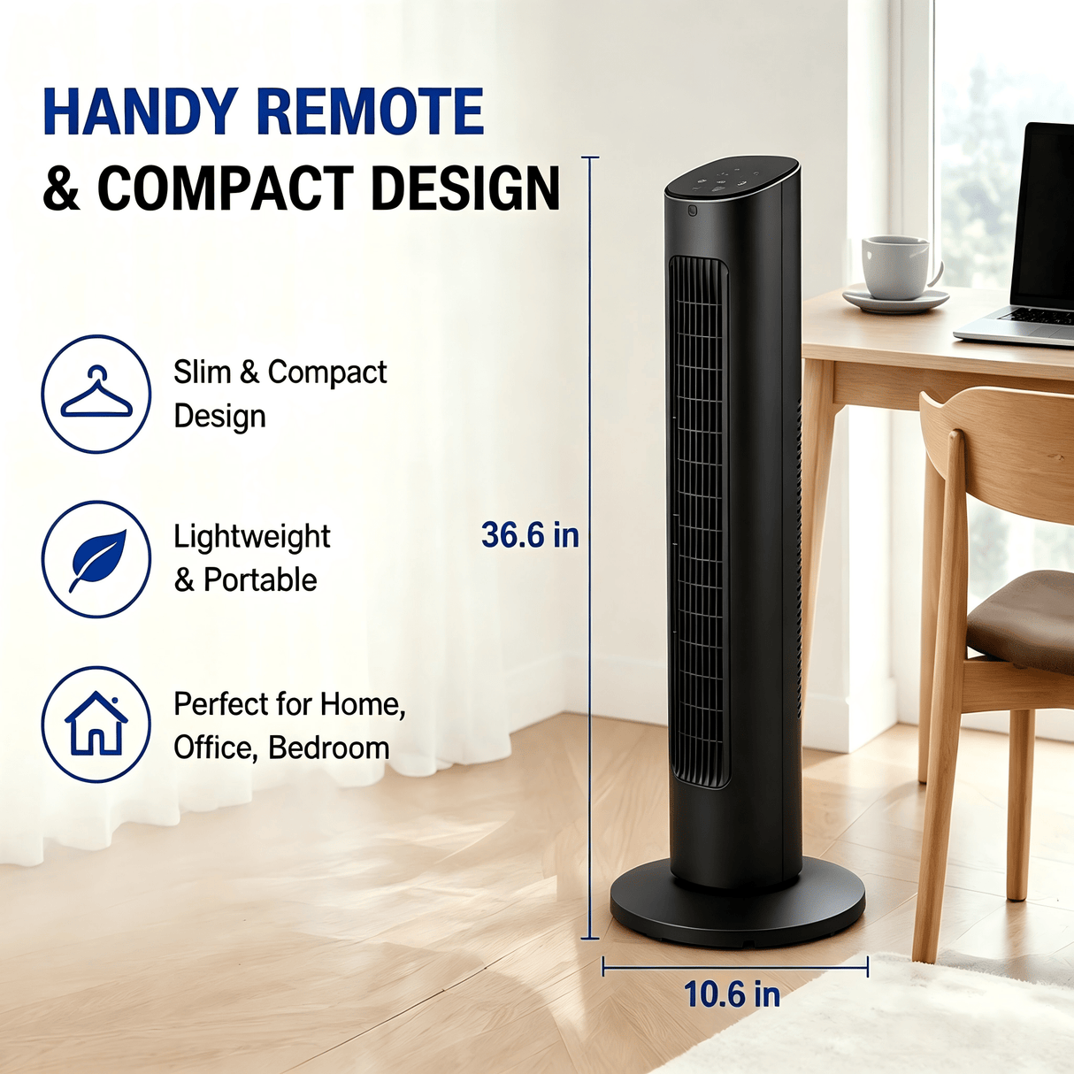Antarctic Star Tower Fan 85°Oscillating - ANTARCTIC-STAR