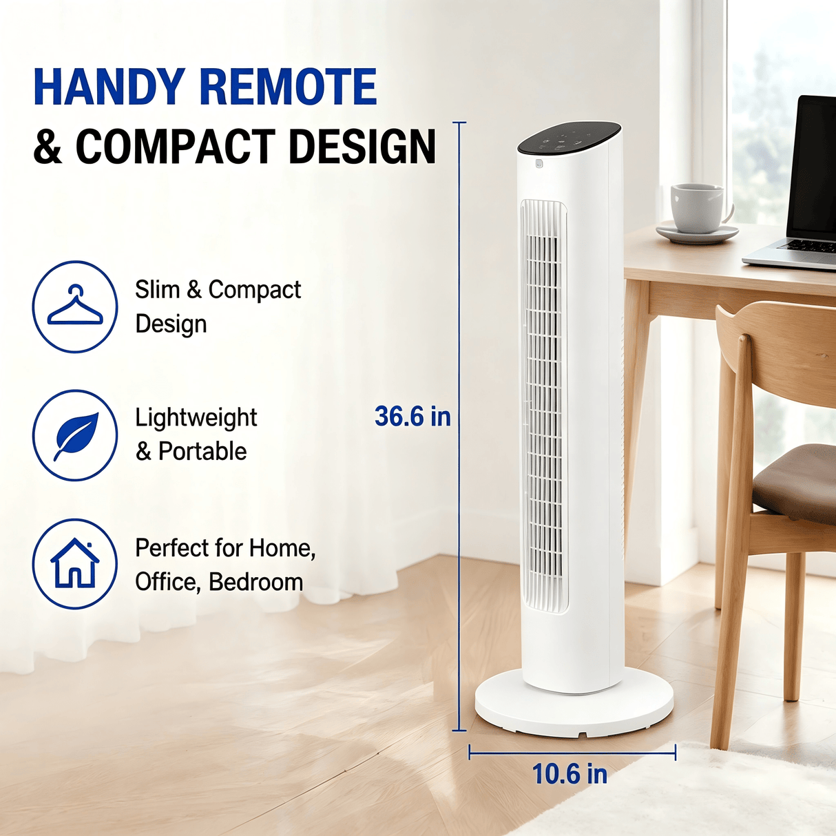Antarctic Star Tower Fan 85°Oscillating - ANTARCTIC-STAR
