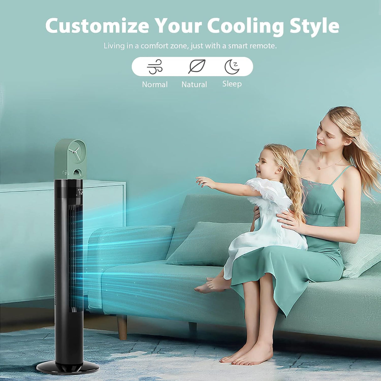 Antarctic Star Tower Fan Portable Electric Oscillating Fan - 36 inch - ANTARCTIC - STAR