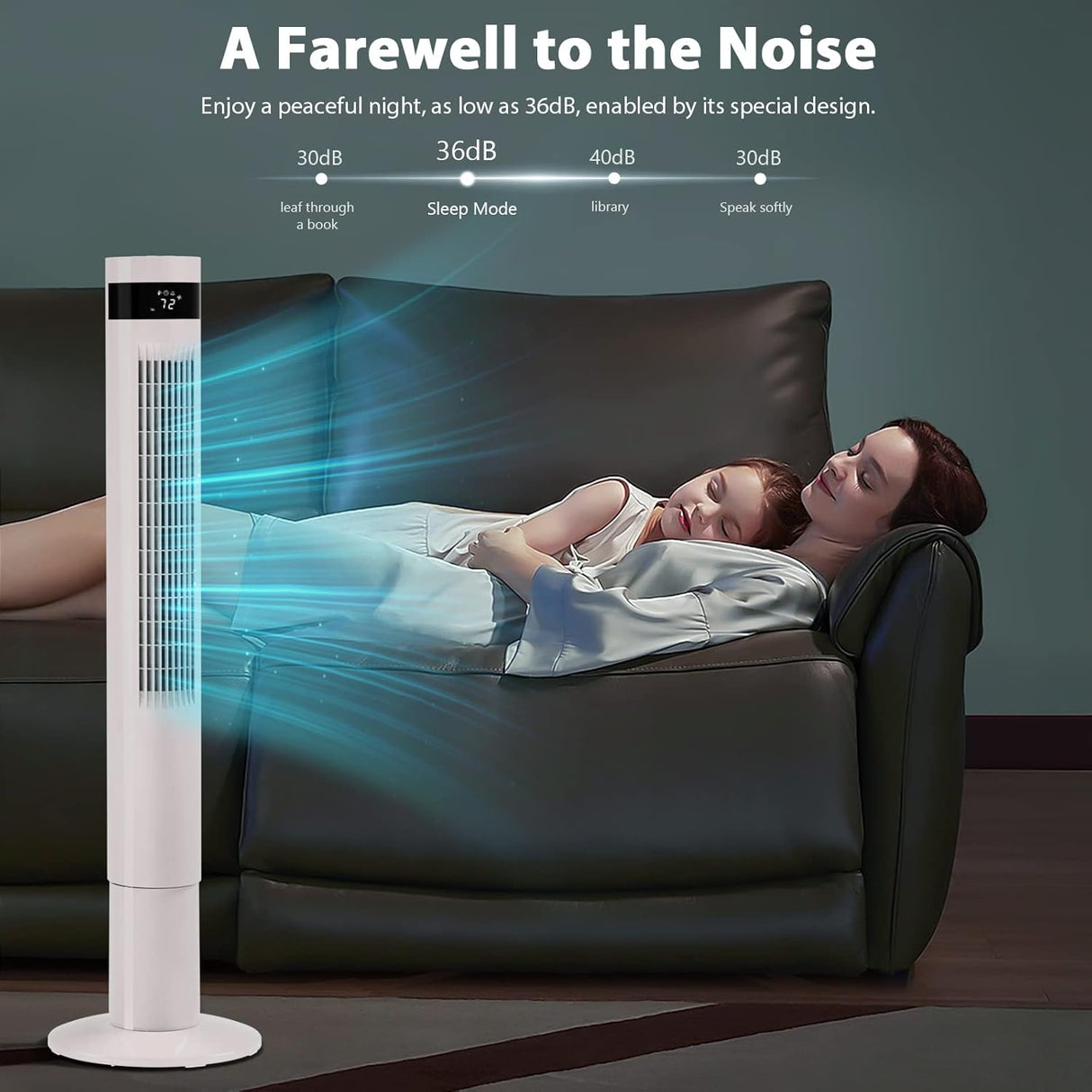 Antarctic Star Tower Fan Portable Electric Oscillating Fan - 43 inch - ANTARCTIC - STAR