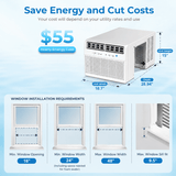 Antarctic Star U-Shaped Air Conditioner Window Unit 12000BTU - ANTARCTIC-STAR