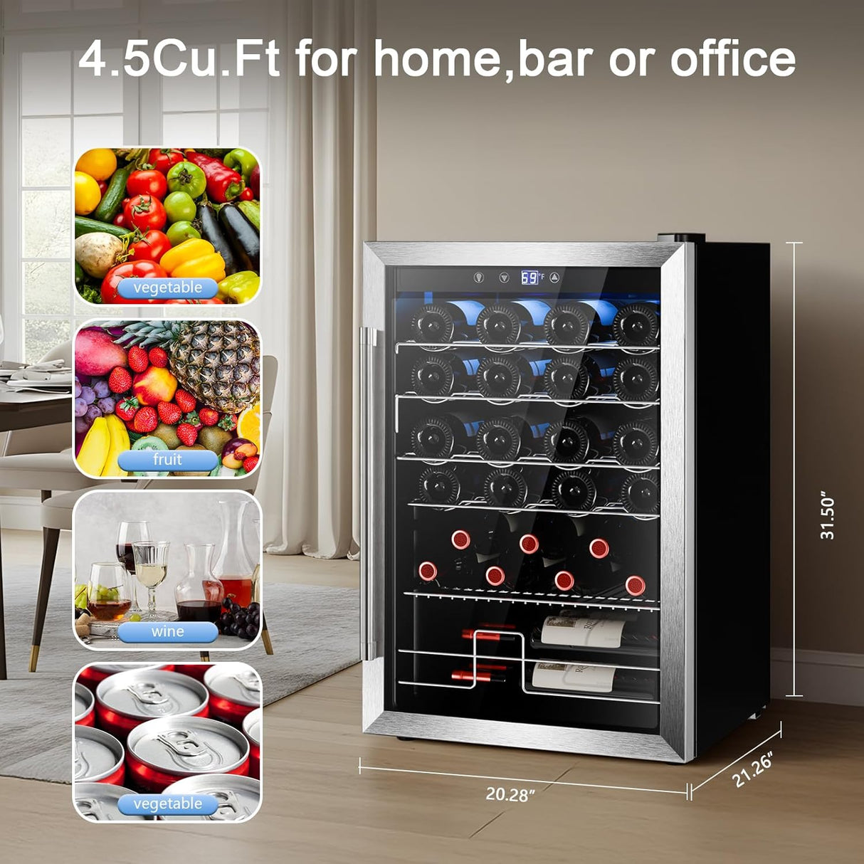 Antarctic Star Wine Cooler Refrigerator 58128RWC1 - ANTARCTIC - STARBeverage Refrigerators