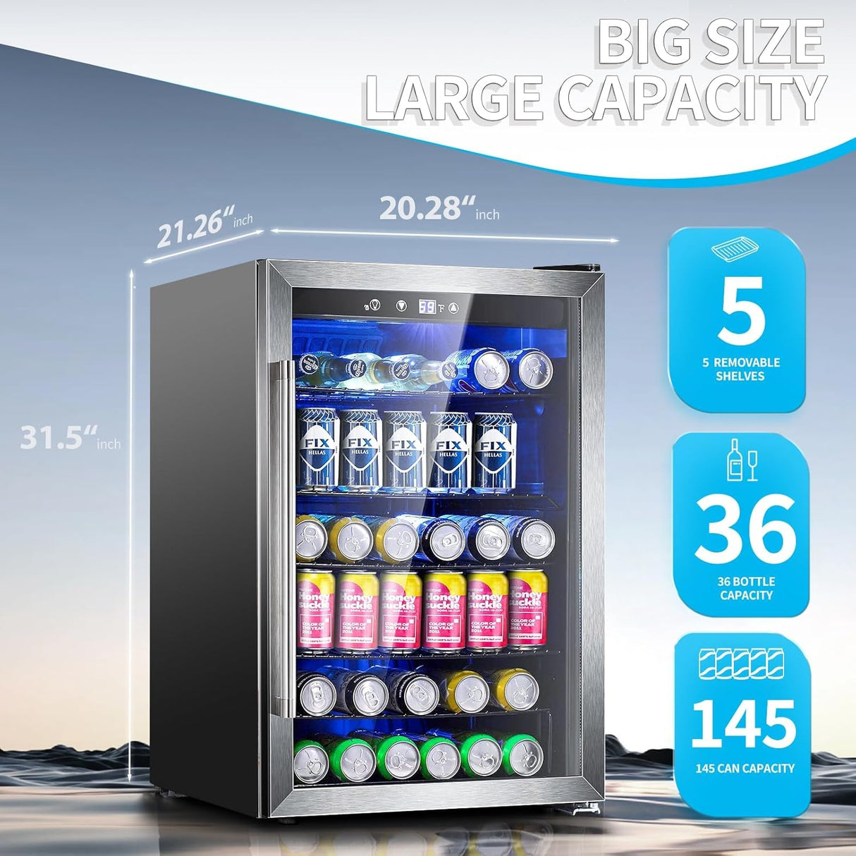 Antarctic Star Wine Cooler/Cabinet Refrigerator Fridge - ANTARCTIC - STAR