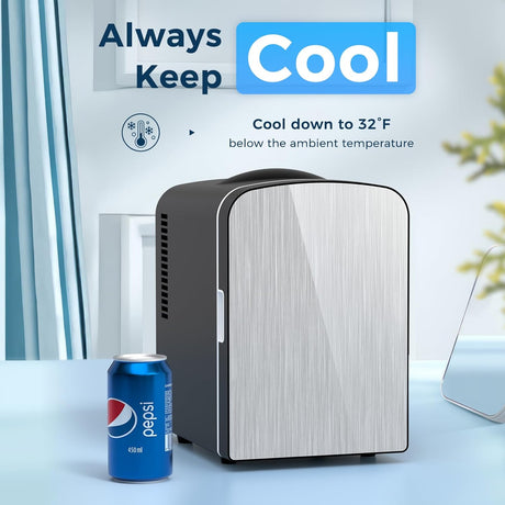 Compact Refrigerator, Portable Mini Fridge, Skin Care 4L Capacity/6 Cans - ANTARCTIC - STARBeauty Fridge