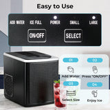 Ice Maker Countertop, 9 Bullet Ice in 6mins, 27lbs/24H - ANTARCTIC-STARice maker
