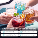 Ice Maker Countertop, 9 Bullet Ice in 6mins, 27lbs/24H - ANTARCTIC-STARice maker