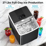 Ice Maker Countertop, 9 Bullet Ice in 6mins, 27lbs/24H - ANTARCTIC-STARice maker
