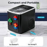 Ice Maker Countertop, 9 Bullet Ice in 6mins, 27lbs/24H - ANTARCTIC-STARice maker