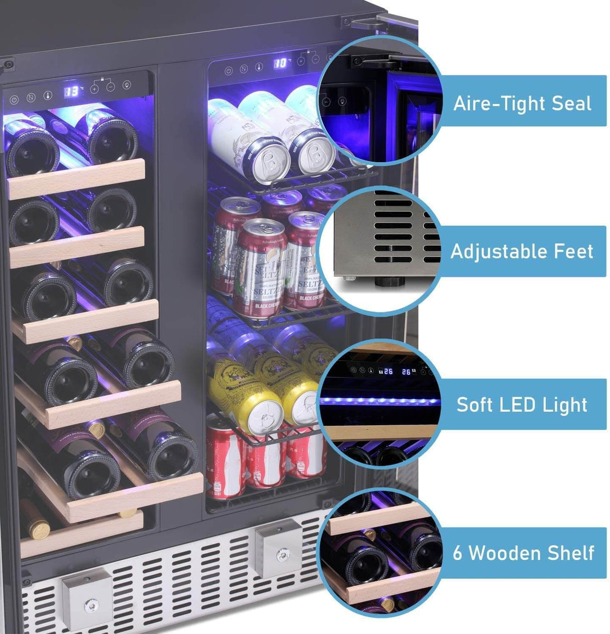 Antarctic Star 24 Inch Wine and Beverage Refrigerator