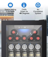 Antarctic Star 12 Bottle/48 Can Beverage Refrigerator Cooler-1.3 cu.ft