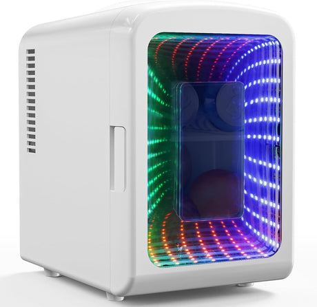 Mini Fridge 4 Liter/6 Cans Portable Mini Compact Refrigerator with Gaming Light - ANTARCTIC - STARBeauty Fridge