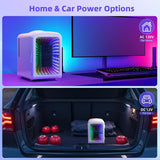Mini Fridge 4 Liter/6 Cans Portable Mini Compact Refrigerator with Gaming Light - ANTARCTIC - STARBeauty Fridge