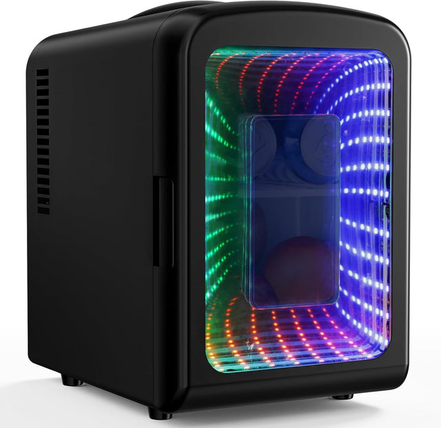 Mini Fridge 4 Liter/6 Cans Portable Mini Compact Refrigerator with Gaming Light - ANTARCTIC - STARBeauty Fridge
