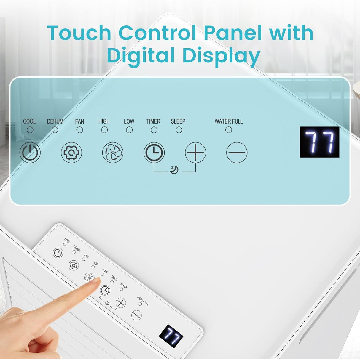 Portable Air Conditioner 8,000 BTU, 3 - in - 1 AC Cooler Dehumidifier Fan with LED Display AC5421 - ANTARCTIC - STARAir Conditioner
