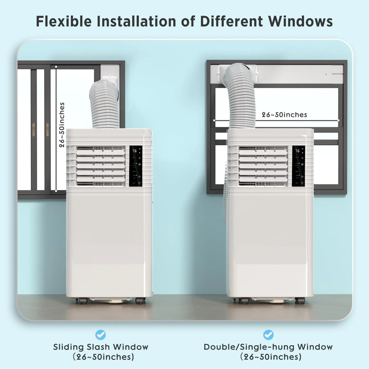Portable Air Conditioners 8,000 BTU, Small Portable AC with Cooling, Fan, Dehumidifier Function - ANTARCTIC - STARAir Conditioner