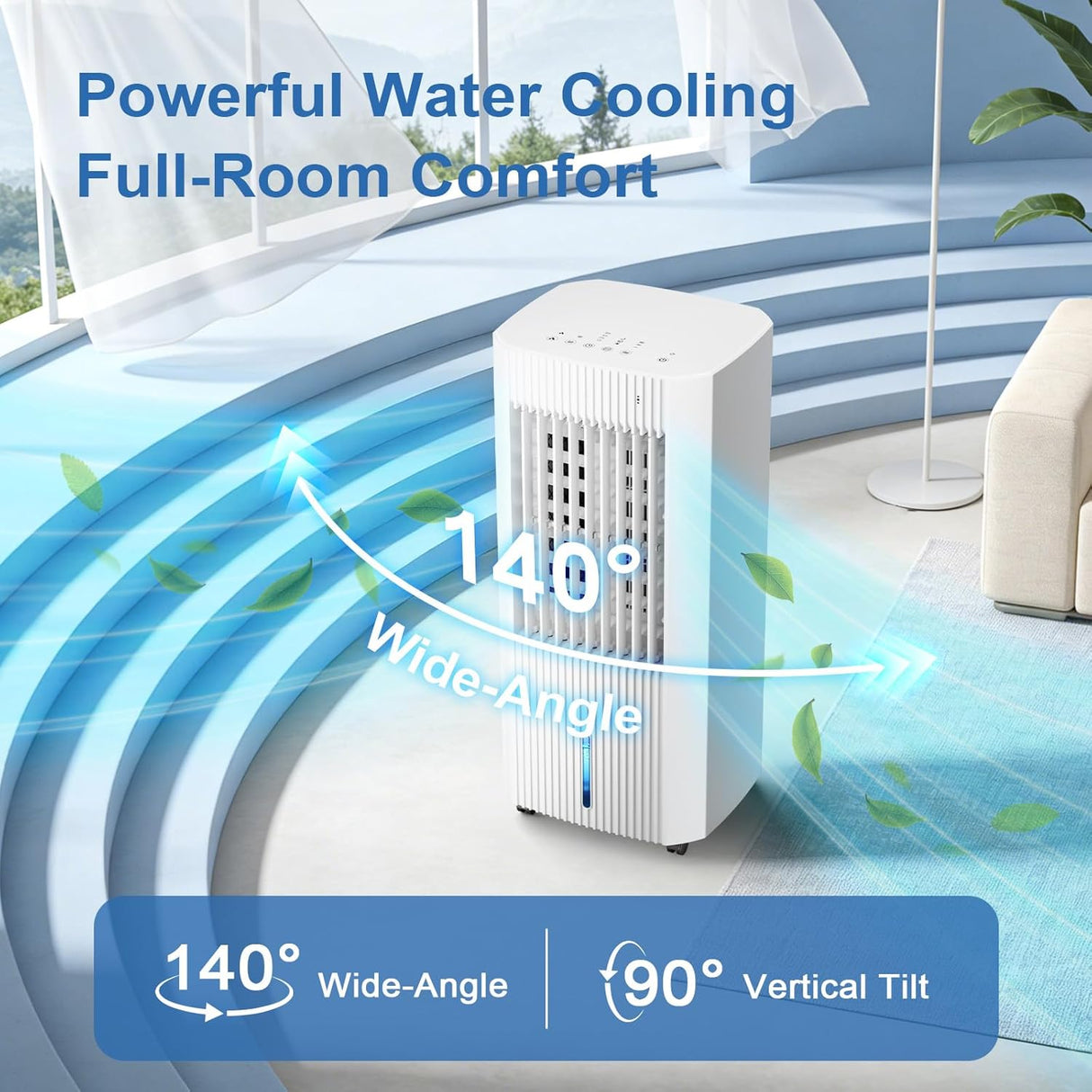 Portable Evaporative Air Cooler - Small Air Cooler with 3 Modes & 3 Speeds 63003EAR0 - ANTARCTIC-STARAir Conditioner