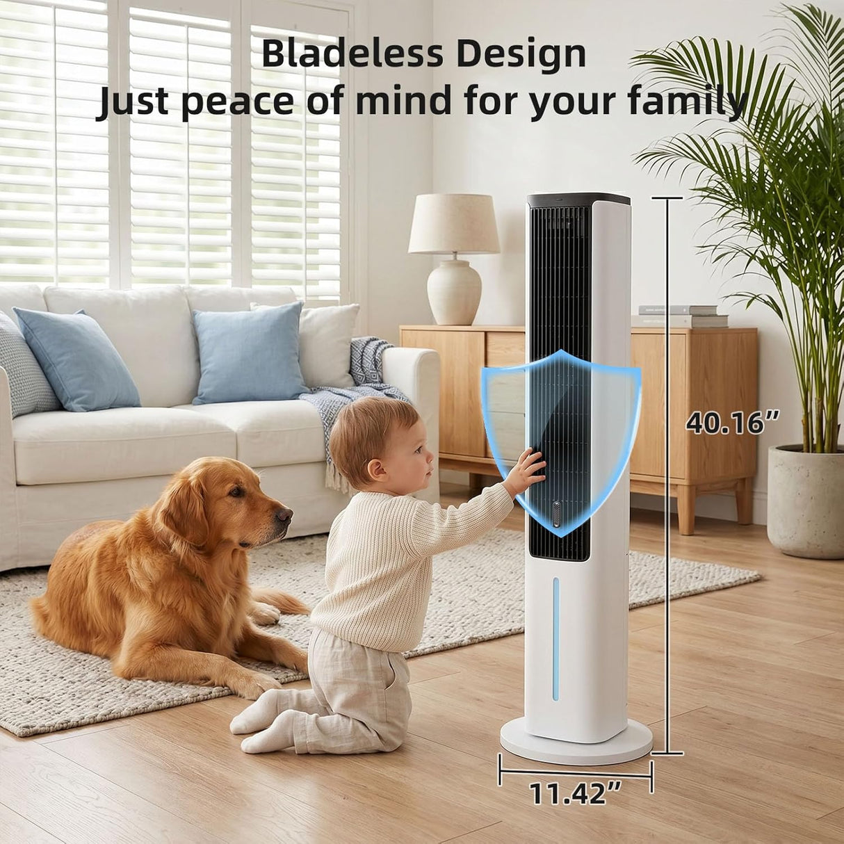 Windowless Evaporative Air Cooler, Portable Air Conditioner with 15H Timer AR7305 - ANTARCTIC-STARTower Fan