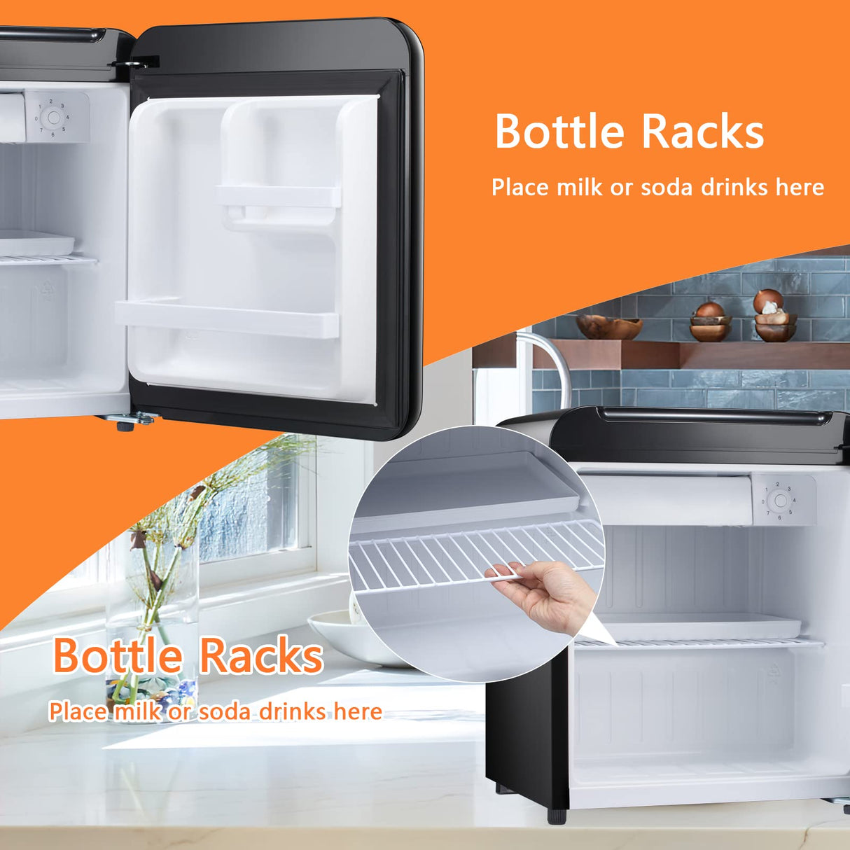 Antarctic Star Compact Refrigerator Mini Fridge for Beverage