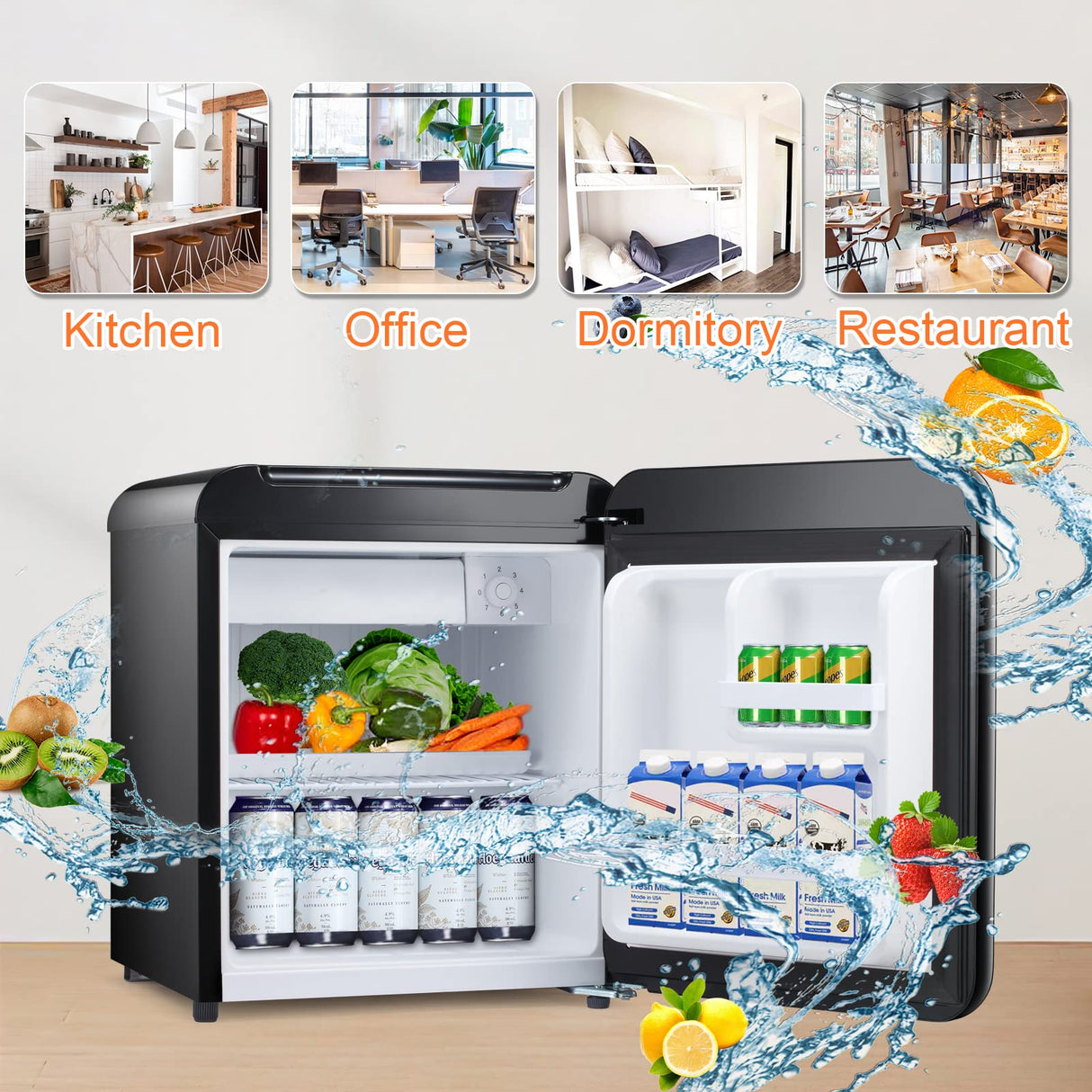 Antarctic Star Compact Refrigerator Mini Fridge for Beverage