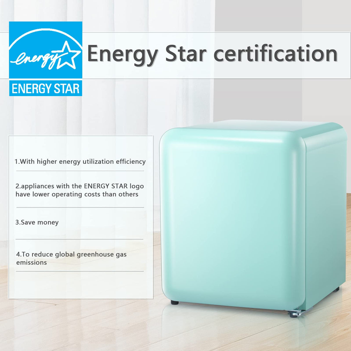 Antarctic Star Compact Refrigerator Mini Fridge for Beverage