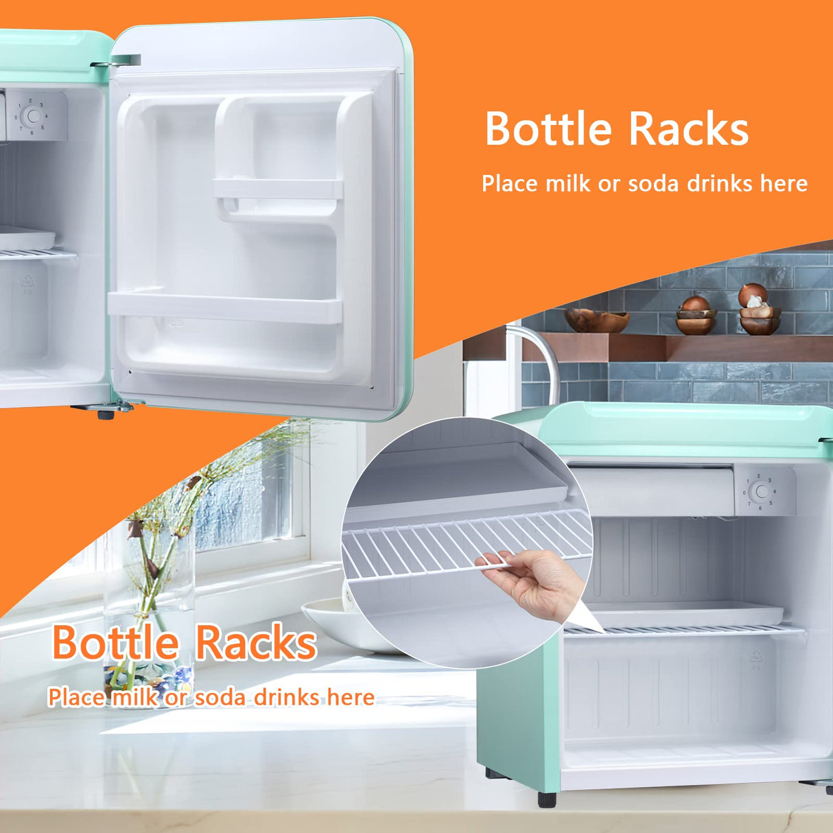 Antarctic Star Compact Refrigerator Mini Fridge for Beverage
