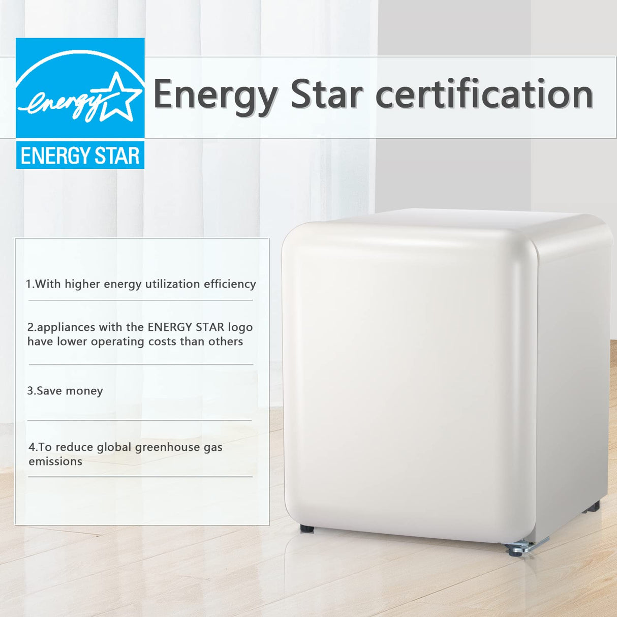 Antarctic Star Compact Refrigerator Mini Fridge for Beverage