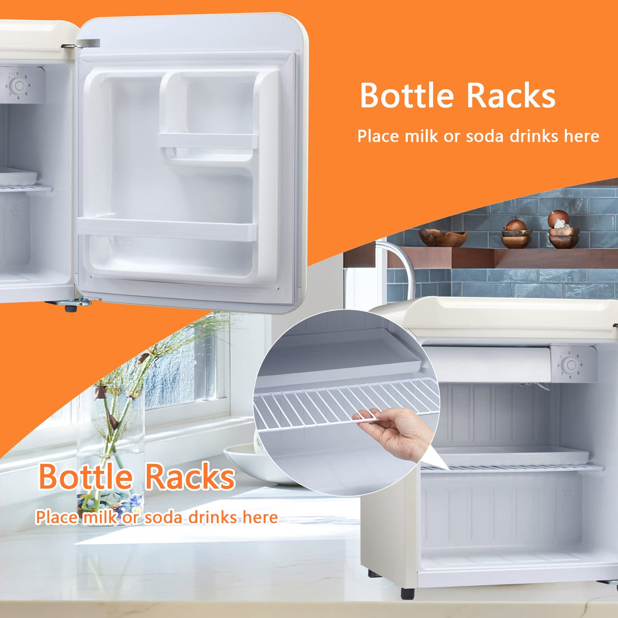 Antarctic Star Compact Refrigerator Mini Fridge for Beverage