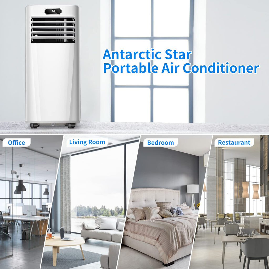 Antarctic Star 10000BTU Portable Air Conditioner with Cooling Dehumidifier
