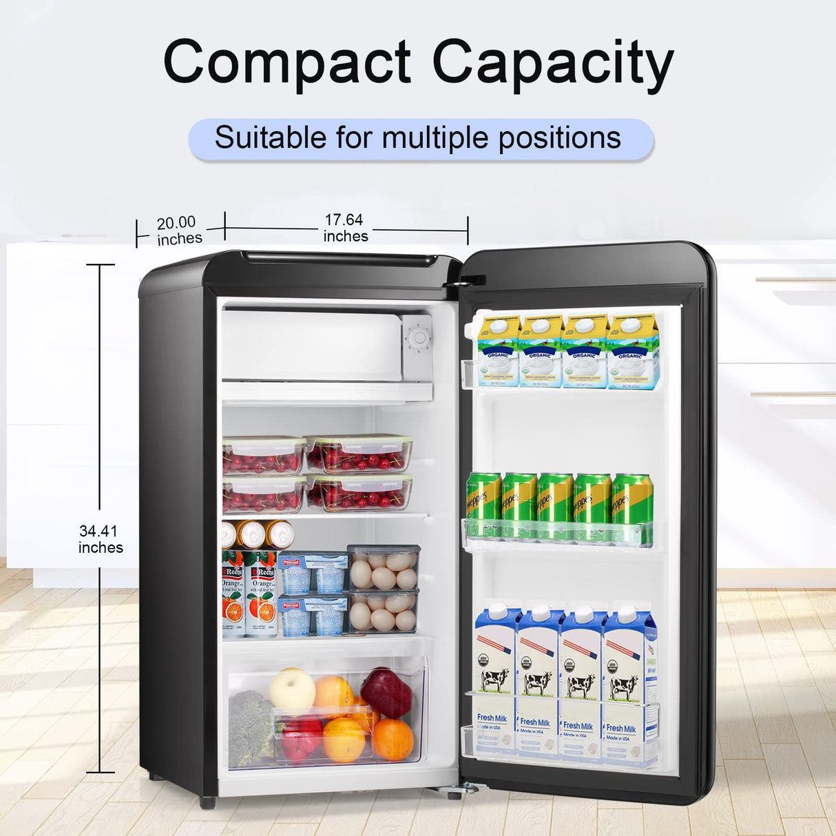 Antarctic Star 3.2Cubic Feet Mini Fridge Compact Refrigerator