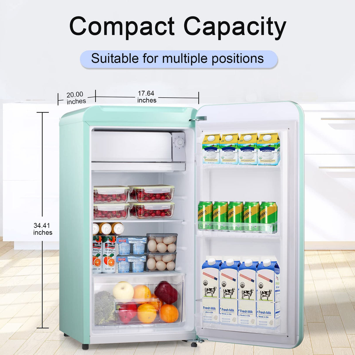 Antarctic Star 3.2Cubic Feet Mini Fridge Compact Refrigerator