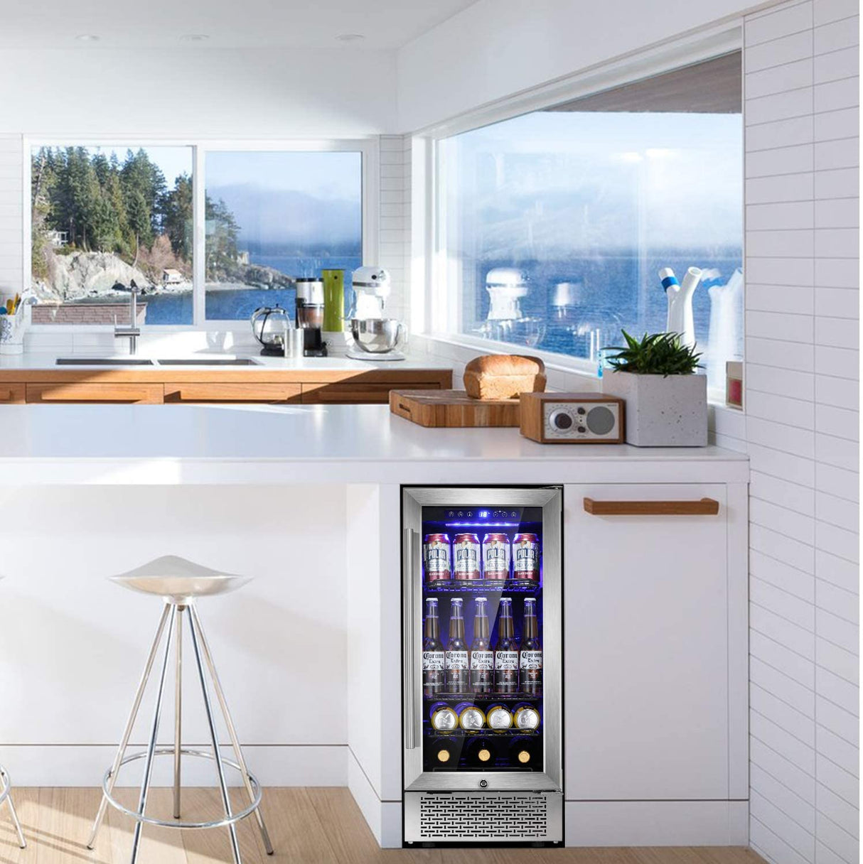 Beverage Refrigerator  Wine Cooler Mini Fridge