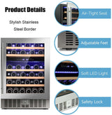 Antarctic Star 24" Wine Cooler Beverage Refrigerator Beer Digital Temperature Memory Glass Door - ANTARCTIC - STAR