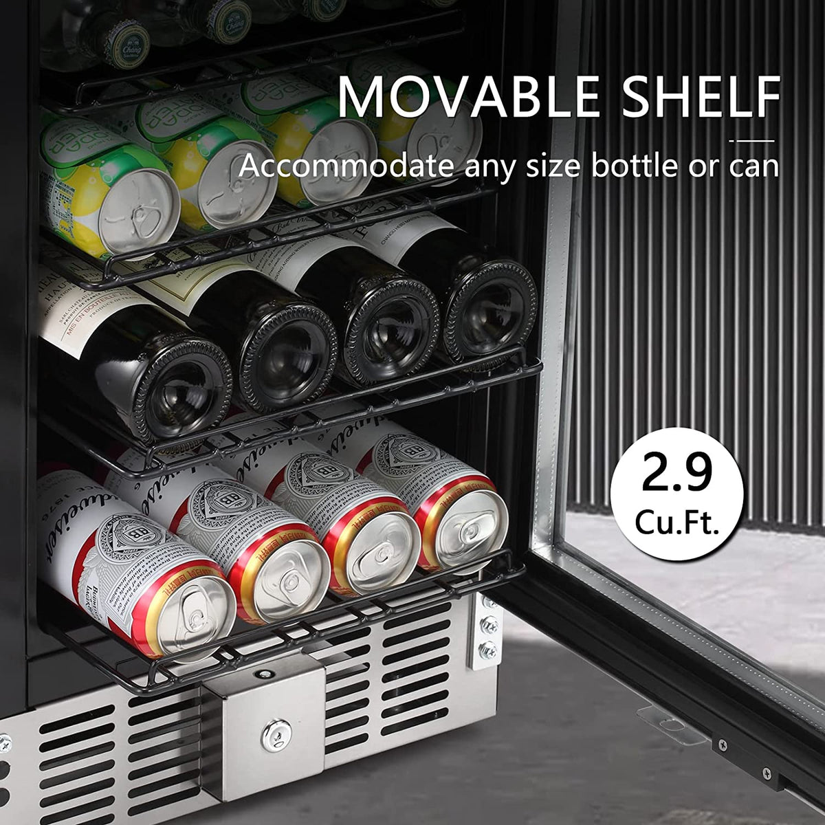 Antarctic Star 2.9 Cu.Ft Beverage Refrigerator Wine Cooler - ANTARCTIC-STAR