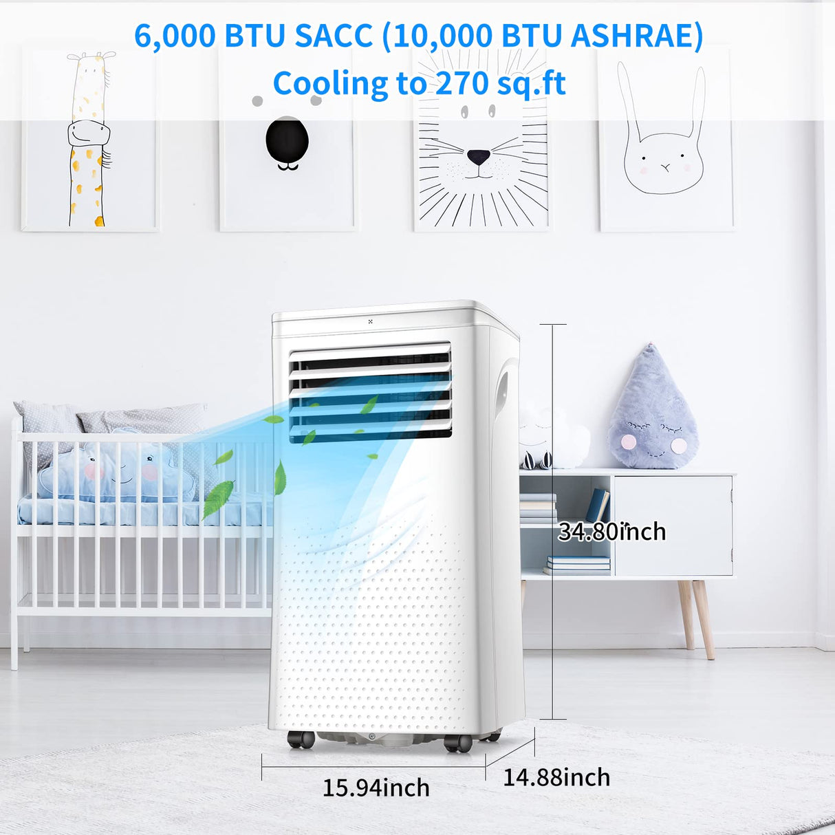 Antarctic - Star 3 - in - 1 8000BTU Portable Air Conditioner Fan Remote Control .Silver - ANTARCTIC - STAR