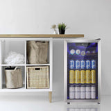 Antarctic Star Beverage Refrigerator - 145 Can Mini Fridge with Adjustable Removable Shelves - ANTARCTIC - STAR