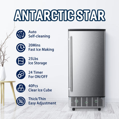 Antarctic - Star Commercial Ice Maker, Free Standing and Built In Ice Maker - ANTARCTIC - STAR